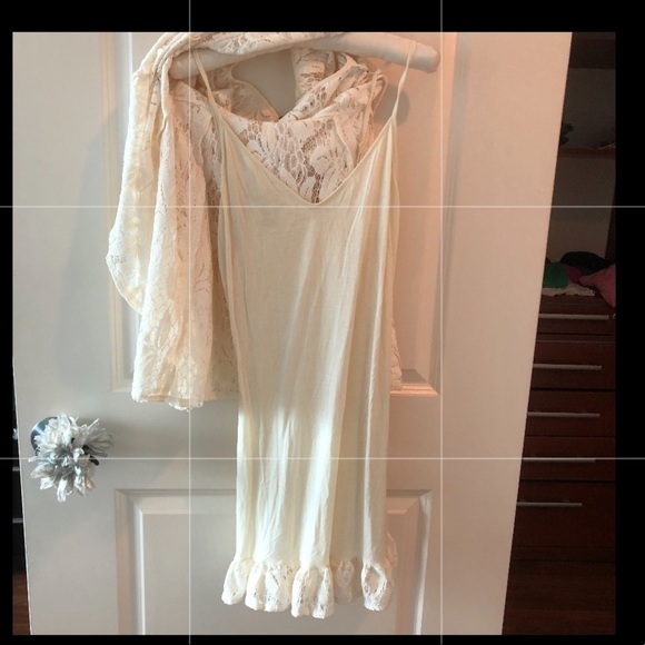 Free People Ruby Cream Lace Mini Dress - Picture 14 of 16